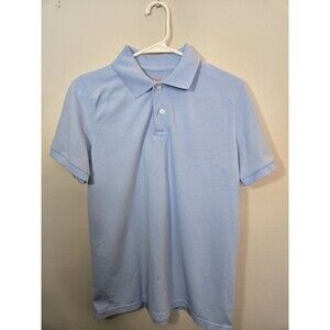 Cat & Jack Boys Uniform Polo Shirt Light Blue L (12/14) Husky Short Sleeve